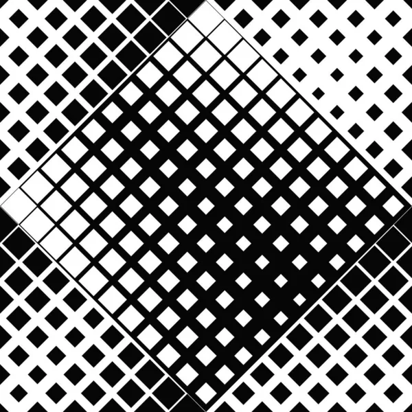 Desain latar belakang pola persegi mulus hitam dan putih - Stok Vektor
