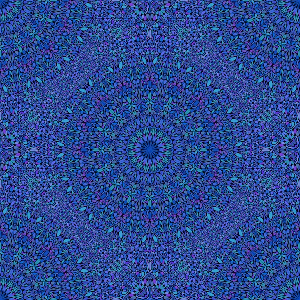 Königlich blau Bohemian orientalischen floralen Mandala-Muster Hintergrund-Design — Stockvektor