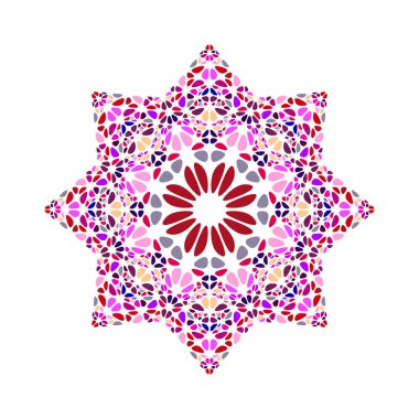 Soyut taş yıldız çokgeni - renkli vektör ögesi