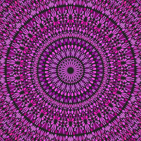 Dynamic abstract radial floral ornament pattern background design — 스톡 벡터