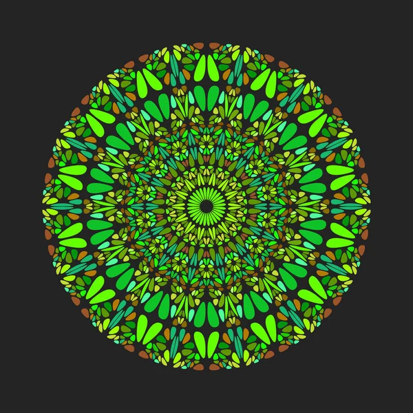 Okrągły abstrakcyjny geometryczny okrągły żwir wzór mandala — Wektor stockowy