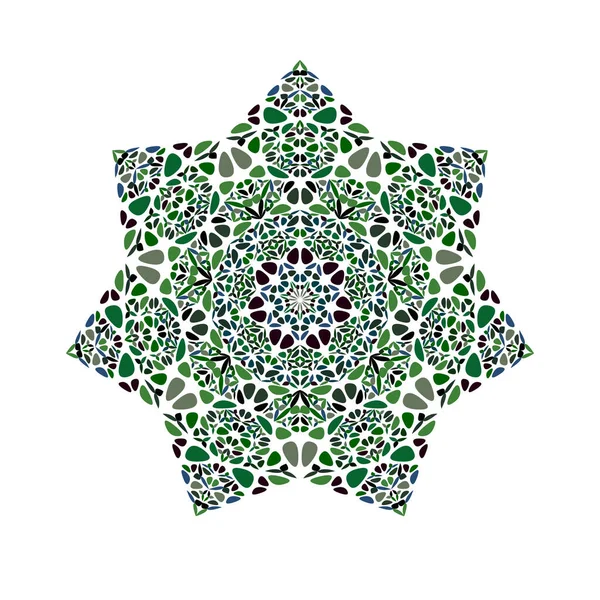 Çiçek yıldızı logo şablonu - geometrik vektör tasarım elementi Stok Vektör
