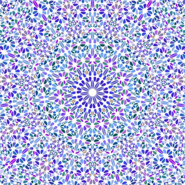 Psikedelik doğulu soyut çiçekli mozaik mandala arka plan tasarımı