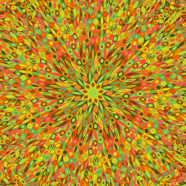 Renkli dinamik soyut yuvarlak fayanslı çiçek mozaik arkaplan tasarımı