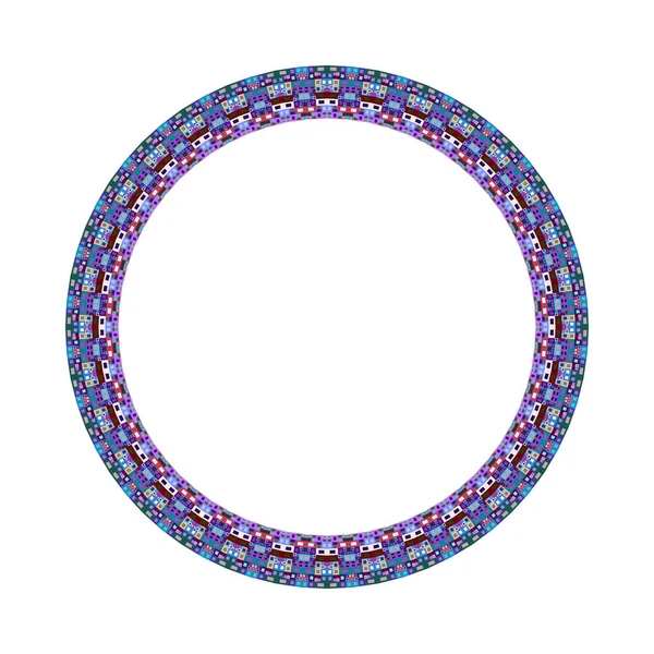 Colorful abstract mosaic frame - circular vector element — Stock Vector