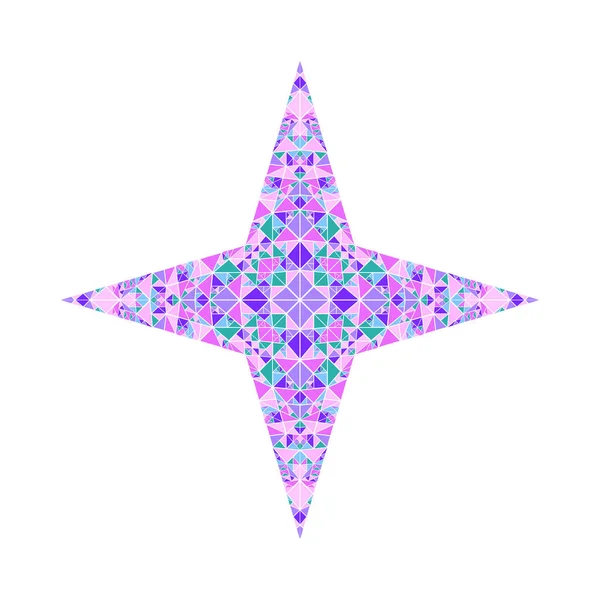 Plantilla de símbolo estrella de adorno de triángulo colorido abstracto — Vector de stock