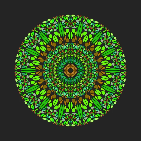 Round geometrical circular abstract petal pattern mandala art — Stock Vector