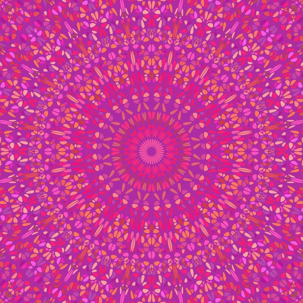 迷幻的圆形花卉花叶图案曼陀罗背景 — 图库矢量图片