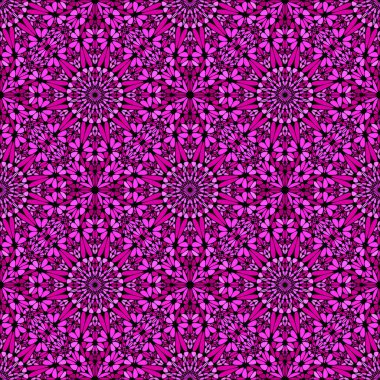 Abstract geometrical pink bohemian floral pattern background design