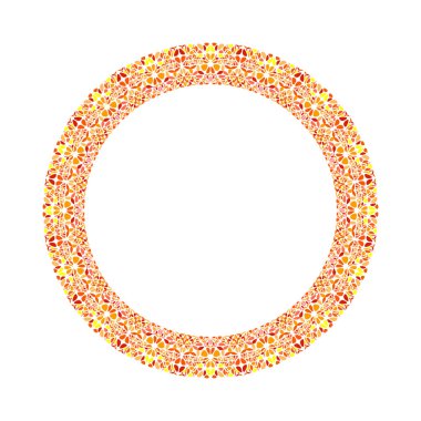 Geometrik dairesel kenar - soyut yuvarlak vektör ögesi