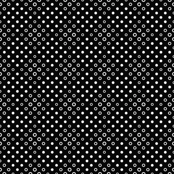 Geometriska monokrom sömlös abstrakt cirkel mönster bakgrund — Stock vektor