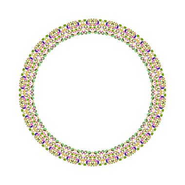 Geometrik mozaik kenar - dairesel soyut vektör ögesi