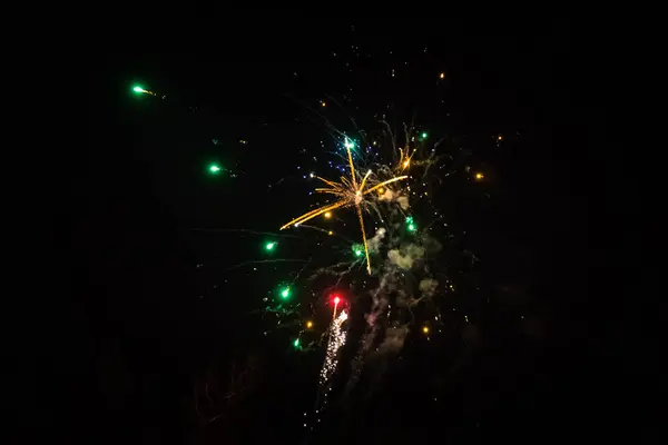 Colorful exploding fireworks — Stock Photo, Image