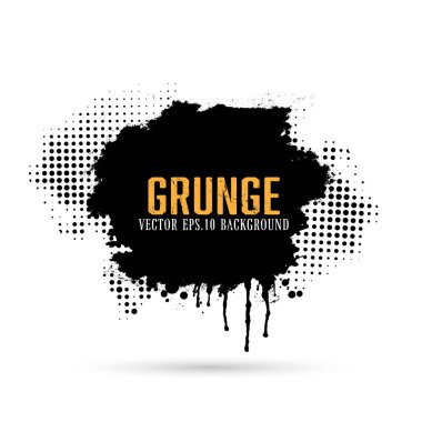 Vektör Grunge fırça darbesi dokusu yarım ton pankart arkaplanı.