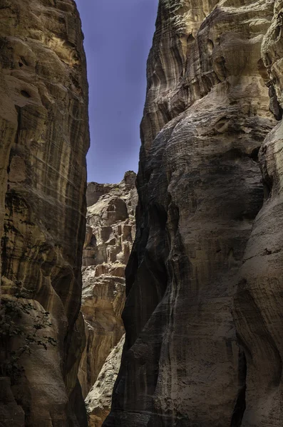 Landskap och canyons i den övergivna staden Petra — Stockfoto