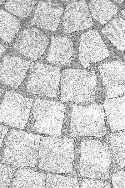 Pattern on the paved road — Stock Photo, Image