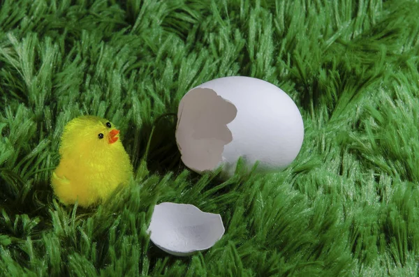 toy chicken hatching from an egg
