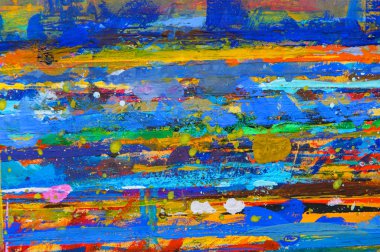 macro close up of different color oil paint