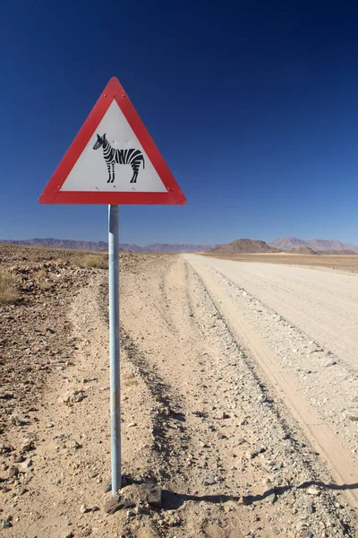 Road sign in national park — Stock Photo, Image
