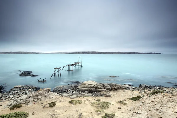 Swakopmund molo při západu slunce — Stock fotografie