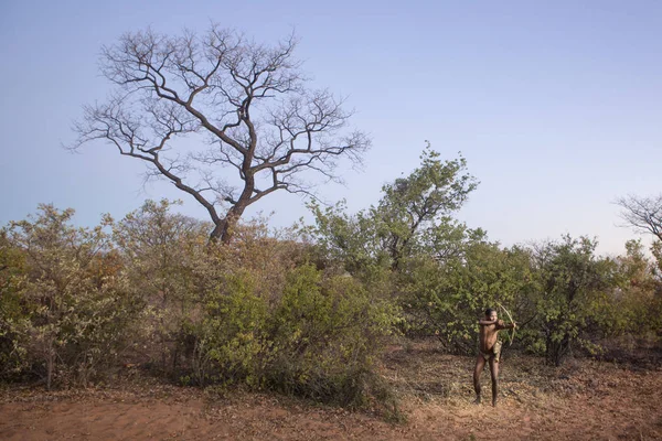 San hunters in living museum — Stock Photo, Image