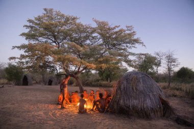 Geleneksel dans San Bushmen göstermek
