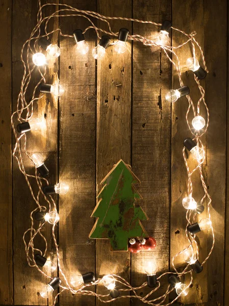 Рождественская елка на дереве Стоковое Фото