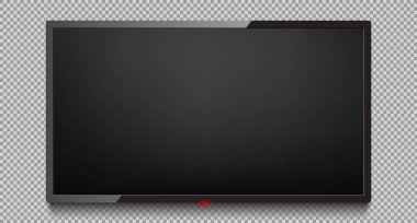 4k TV ekran vektörü. LCD veya LED TV ekranı