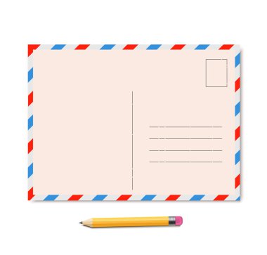 Kalemli klasik kartpostal vektörü