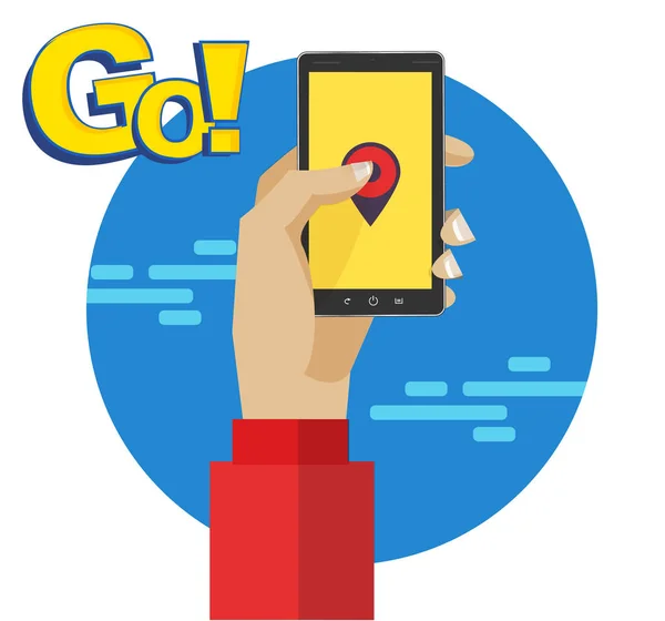 Popüler Video oyun Smartphone üzerinde oynarken. Oyun yerleri. Arama topları. Sembol Konsept gidin. Hisse senedi düz vektör çizim. Ekran uygulama arabirimi. Kullanmak Web sitesi, tanıtım, reklam