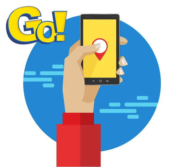 Popüler Video oyun Smartphone üzerinde oynarken. Oyun yerleri. Arama topları. Sembol Konsept gidin. Hisse senedi düz vektör çizim. Ekran uygulama arabirimi. Kullanmak Web sitesi, tanıtım, reklam