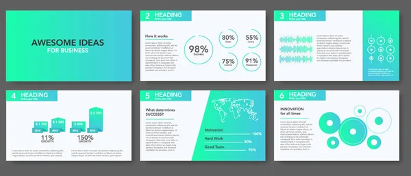 Big infographics. Modern simple gradient style. Illustrations about digital projects, management, clients, design, communication. Use in website, corporate report, presentation, advertising, marketing — Stock Vector