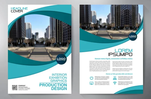 Zakelijke brochure folder-ontwerpsjabloon a4. — Stockvector