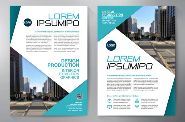 Brochure d'entreprise conception de dépliant modèle a4 . — Image vectorielle