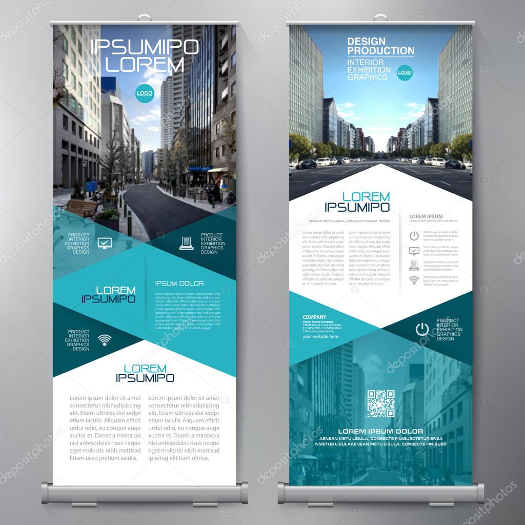 Business Roll Up. Standee Design. Banner Template. 