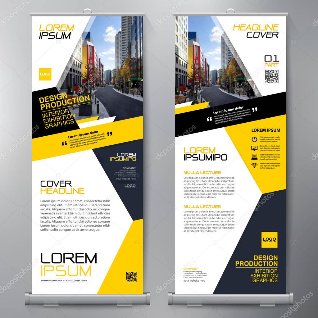 Business Roll Up. Standee Design. Banner Template. 