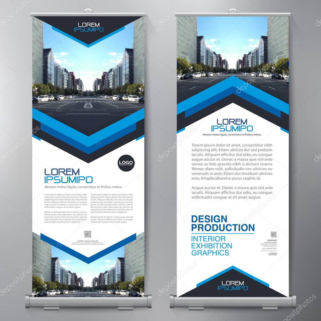 Business Roll Up. Standee Design. Banner Template. 