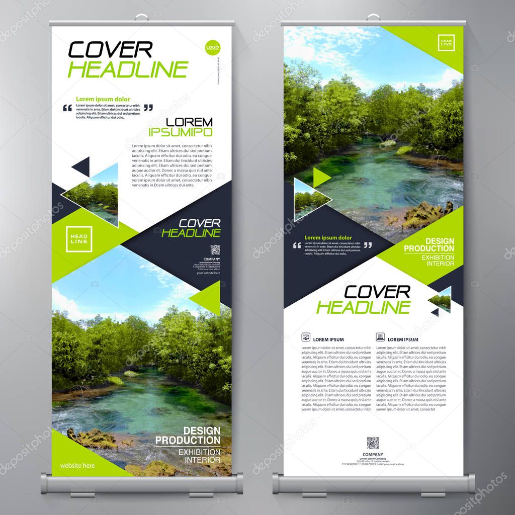 Business Roll Up. Standee Design. Banner Template. 