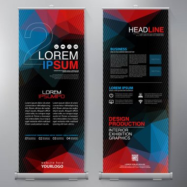 İş olarak topla. Standee tasarım. Afiş şablon. 