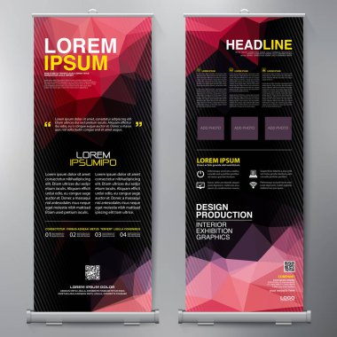 İş olarak topla. Standee tasarım. Afiş şablon. 