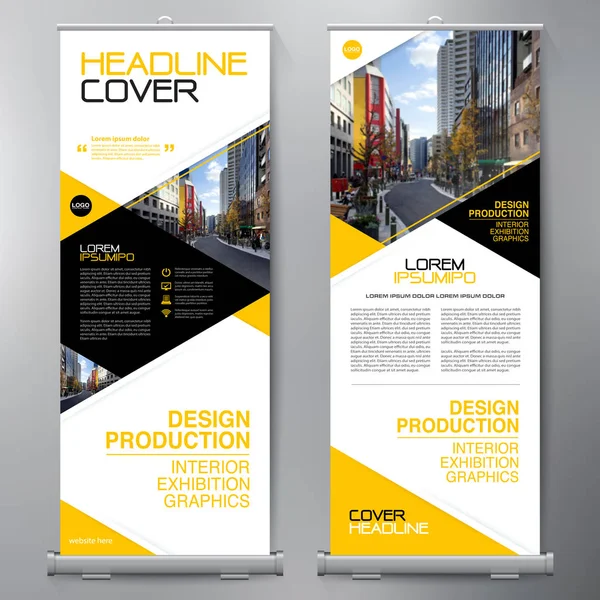 Business Roll Up. Standee Design. Modèle de bannière . — Image vectorielle