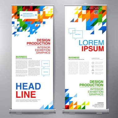 İş olarak topla. Standee tasarım. Afiş şablon. 