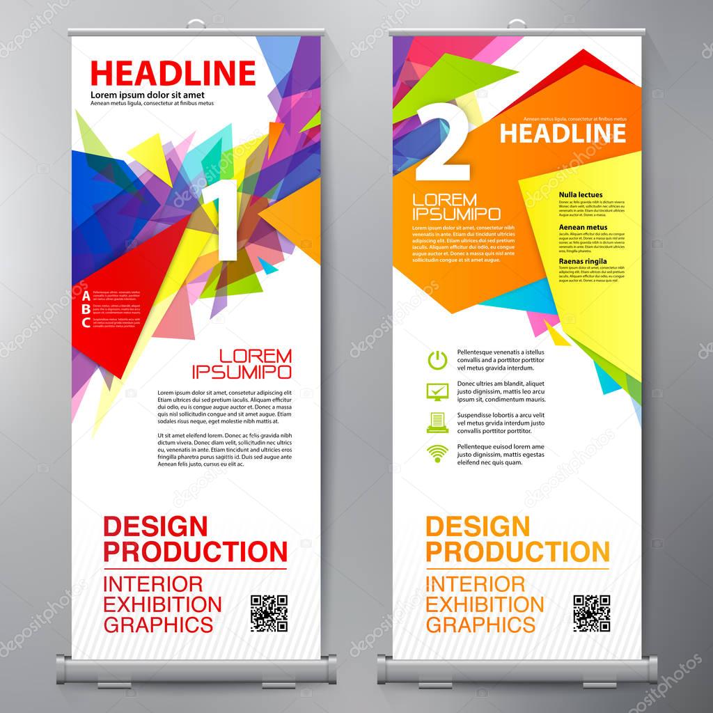 Business Roll Up. Standee Design. Banner Template. 