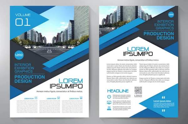 Business Broschüre Flyer Design Vorlage a4. — Stockvektor