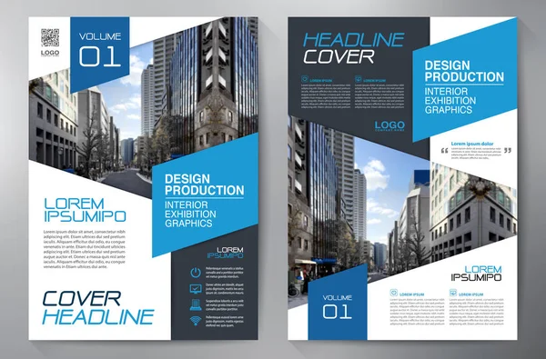 Modelo de folheto de folheto de negócios a4 design . — Vetor de Stock