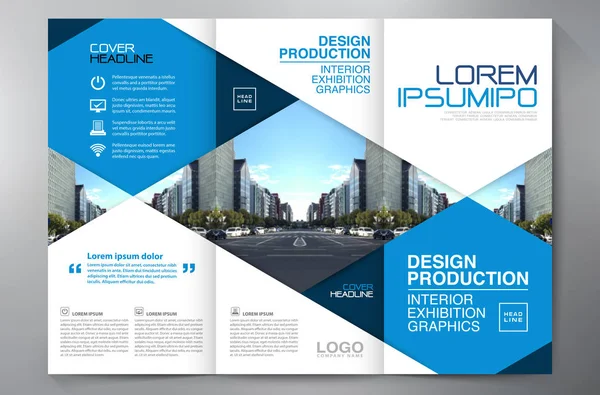 Brochure 3 fold flyer design a4 template. — Stock Vector