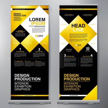 İş olarak topla. Standee tasarım. Afiş şablon. 