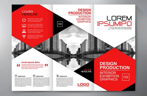 Broschüre 3-fach Flyer Design Vorlage a4. — Stockvektor