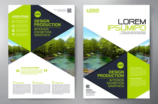 Brochure d'entreprise conception de dépliant modèle a4 . — Image vectorielle