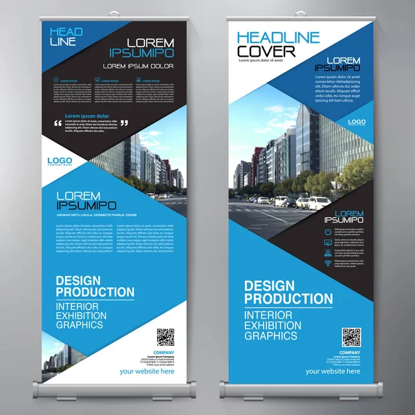 Business Roll Up. Standee Design. Modèle de bannière . — Image vectorielle